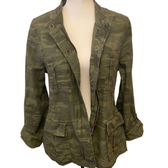 SANCTUARY Camo Olive Army Green Lightweight Jacket - Picture 3 of 8